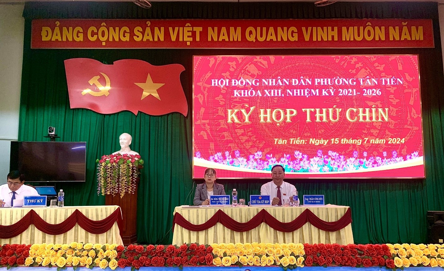 Kỳ họp thứ Chín HĐND phường Tân Tiến khóa XIII, nhiệm kỳ 2021-2026